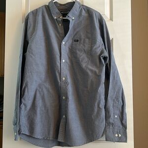 RVCA Men’s Slim Fit Long Sleeve Collared Shirt